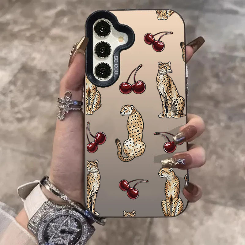 Phone Cases Cherry - Чехол для телефона Cherry Leopard Design