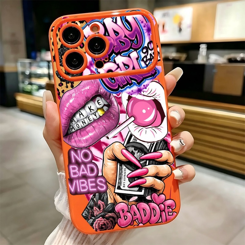 Phone Cases Iphone 15 Pro Max - Чехол для телефона с граффити-принтом «Розовые