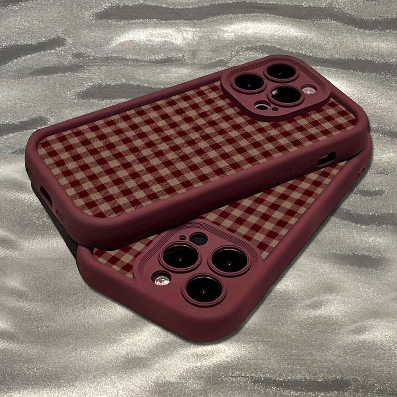 Phone Cases Brown - Винно-красный винтажный чехол из ТПУ в