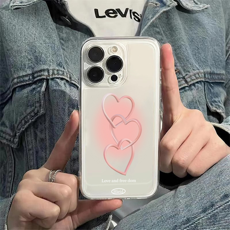 Ручная роспись, розовое сердце – обзор и цена Phone Cases Transparent